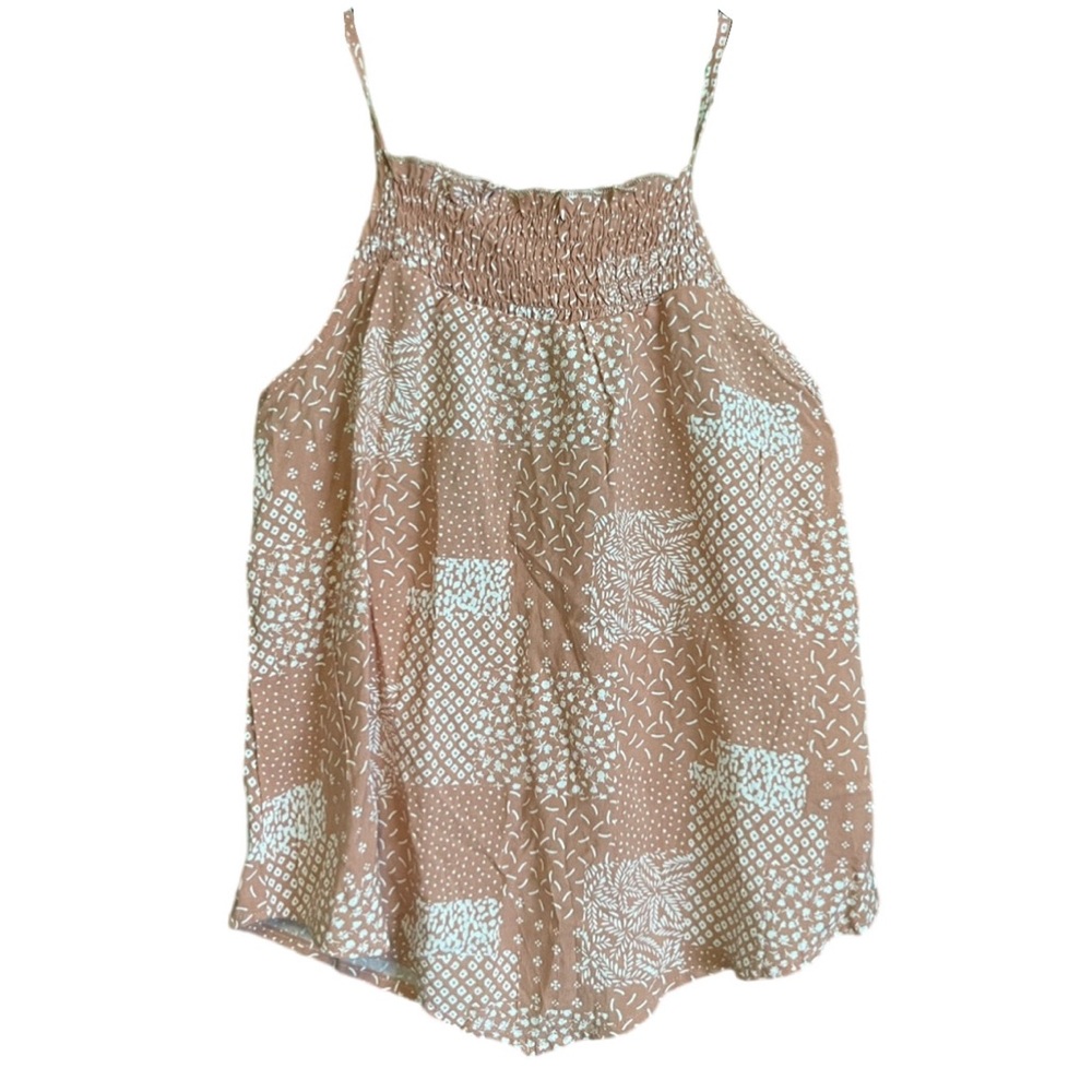 Sunset Ruched Dark Salmon Halter Tank Size Girls Large NEW